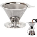 Miniatyrbillede 1 af 5: Rustfrit stål kaffefilter, genanvendelig kon kaffedripper, Perm