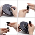 Miniatyrbild 6 av 6: Kampanj till lågt pris! Fontän - Solfontän / Vattenfontän Solcell - 16 cm Svart Black Svart
