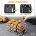 Miniatyrbild 5 av 5: Air Fryer-ställ för Ninja Dual 304 Rostfritt Stål Flerlagers Dehydrator Toast