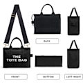 Miniatyrbild 3 av 3: IC Canvas Tote Bag för Kvinnor - Kraftig Canvasväska med Dragkedja och Axelrem för Arbete, Skola, Resor, Shopping