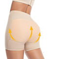 Miniatyrbilde 3 av 5: Butt Lifter Truser Seamless Polstrede Undertøy Kvinner Butt Pads Høy Midje Magekontroll Shapewear BEIGE BEIGE XL