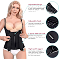 Miniatyrbillede 4 af 5: Dame Taljetræner Korset til Mavekontrol Træning Body Shaper Sort[ZHE] M