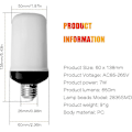 Miniatyrbild 3 av 5: 4-pack E27 Flamljuslampor 4W Sockel LED Effekt 4 Ljuslägen Dekorativa I...