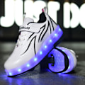 Miniatyrbilde 2 av 6: LED USB Oppladbare Enhjulssko for Barn hvit og svart[ch] white and black 40