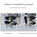 Pikkukuva 3 / 5: Universaali 2-in-1 rattaiden askelma, irrotettava istuin Second Child Artefact Child Rider Rattail A