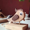 Miniatyrbilde 5 av 5: Trespettformet dørklokke i tre, retro morsom dørklokke for hjemmeinnredning, 100 % ny