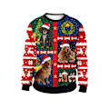 Miniatyrbild 1 av 2: TIS THESEASON Hund Jultröja Ful Jultröja Tröja Herr 67D Tröja Toppar Huvtröja Golden Retriever Golden Retriever S