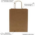 Miniatyrbilde 3 av 7: Brune papirposer med håndtak – 8x4x10 tommer 50 stk. Papirposer