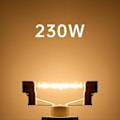 Miniatyrbilde 3 av 5: 6-pak R7s Halogenlampe 118mm 230W Dimbar 230V 4650lm 2800K Varmhvit Energisparende Wolfram Lineære Lamper Floodlight J118 [Db] 118mm