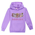 Miniatyrbillede 1 af 3: Børn Piger Roblox Hættetrøje Casual Pullover Gave lilla purple 140cm