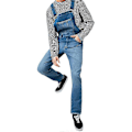 Miniatyrbild 2 av 4: Herr Jeans Byxor Denim Snickarbyxor Hängselbyxor Arbetsbyxor LGL Mörkblå Dark Blue 3XL