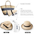Miniatyrbillede 4 af 4: Dame solhat foldbar bred skygge hat 56-59cm[ch]
