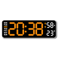 Miniatyrbild 1 av 4: Stor digital väggklocka, extra stor LED-display, automatisk sommartid, datum, inomhustemperatur, 24-timmars elektronisk väggklocka