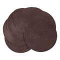 Set med 6 runda flätade bordstabletter, halkfria och tvättbara, 38 cm (brun)