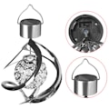 Miniatyrbilde 2 av 4: Solar LED Vindspinner Fargeskiftende Lampe Utendørs Hengende Klokkespill Lys for Hage...