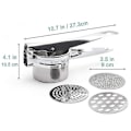 Miniatyrbillede 5 af 5: Premium Spaetzle / Kartoffelpresse i rustfrit stål med 3 siktindsatser