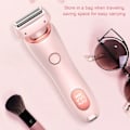 Miniatyrbilde 3 av 9: 2-i-1 Bikini Trimmer Elektrisk Barbermaskin for Kvinner, Silky Glide Pro Hårfjerning for Barbering av Ben, Armer, Armhuler og Ansikt Blue