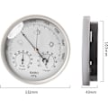 Miniatyrbild 3 av 5: Analog väderstation 3 i 1 rostfritt stål Ø132 mm - Barometer, termometer, hygrometer, silver