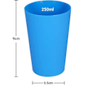 Miniatyrbillede 4 af 4: 24 stk. genanvendelige plastikkopper, 250 ml børns holdbare drikkekopper [kk]