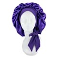 Pikkukuva 1 / 5: Silk Bonnet Luonnollisille kiharoille - Satin Bonnet Uni dark purple