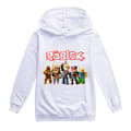 Roblox Hoodie för barn Ytterkläder Tröja Vit White 110 cm