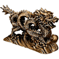 Miniatyrbilde 1 av 5: Galaxy Feng Shui dragefigurer, kinesisk dragefigur for hjemmet tiltrekker rikdom og lykke (bronse)