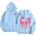 Miniatyrbild 1 av 4: Palm Puff Hoodie Oversized Långärmad Tröja med Bokstavstryck för Tonårsflickor Y2k Huvtröja Mode Dragsko Tröja med Fickor Ljusblå- B Ljusblå- B Light Blue- B 3XL