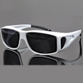 Pikkukuva 1 / 6: Uudet polarisoidut linssit miehille, ajolasit, kalastuslasit, aurinkolasit, peittävät likinäkölasit, käännettävät Polaroid-aurinkolasit, Oculos De Sol Masculino white frame gray