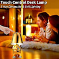 Miniatyrbilde 5 av 5: Sengebord Touch Bordlampe, Gull Thinker Lampe Skrivebordslampe Trådløs Oppladbar Bærbar Dekorativ Nattlampe Med USB Lading Gull C