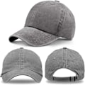 Miniatyrbillede 4 af 5: 4 Vasket Bomuld Baseball Caps Justerbar Twill Unisex Hatte[ZHE]