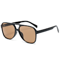 Pikkukuva 1 / 4: Retro Vintage 70-luvun Aviator Polarisoivat Aurinkolasit Kaksoissilta Kevyt Kehys Miehille ja Naisille (musta/keltainen) punainen red