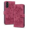 Sakura Kat Design Hard Case Kompatibel med Samsung Galaxy A56 / A36[ZHE] Vinrött
