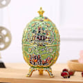 Miniatyrbild 2 av 5: Fabergé ägg, kejserliga ägg påsk handmålad emaljbox tandpetare (spira...
