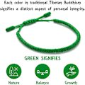 Miniatyrbild 3 av 6: Tibetanskt handgjort justerbart flätat rep Chakra-armband för kvinnor Män Tonåringar Vänskapsgåva[ZHE] Green