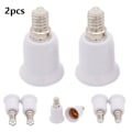 Miniatyrbild 3 av 5: 2 st LED-lamphållare E14 till E27 adapter E14-e27 sockelsockel