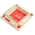 Miniatyrbild 1 av 5: Träbrädspelet, 4-spelare Shut The Box Tärningsspel Trä Matematik Traditionellt Pubbräde Tärningsspel Resa 4 Spelare Fantastiska Familjespel red