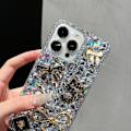 Pikkukuva 1 / 5: Ylellinen Kiiltävä Rhinestone Helmi 3D Rusetti Tyttöjen Iphone 13 Pro 16 15 14 12 Pro Max Muoti Puhelimen Takakuori iPhone 12 Pro Max