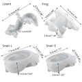 Miniatyrbillede 2 af 10: Øgle Silikoneform Harpiksforme SNAIL SNAIL Snail Snail