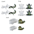 Miniatyrbillede 3 af 10: Øgle Silikoneform Harpiksforme SNAIL SNAIL Snail Snail