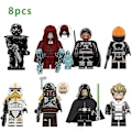 Miniatyrbillede 1 af 4: 8 stk. Star Wars Dark Stormtrooper Figurer Samlede Minifigurer Byggeklodser Børnegave