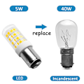 Pikkukuva 3 / 5: 5W LED ompelukoneen lamppu B15d 220-240V Kylmä valkoinen 2 kpl
