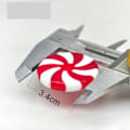 Miniatyrbillede 5 af 6: 24 stk. Juletræspynt Kunstige Lollipops Rød Hvid Slik Vedhæng
