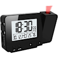 Miniatyrbild 1 av 5: Projektionsklocka, digital väckarklocka, LED-display projektorklocka med bakgrundsbelysning snooze, 2 larmljud (svart)