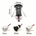 Miniatyrbillede 4 af 5: Sort 9-pak Mini 12V 1W LED-spotlight 3000k (120°, Varmt hvid)