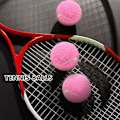 Miniatyrbilde 5 av 5: 6-pak rosa tennisballer slitesterke elastiske treningsballer 66mm damer nybegynner trening Te  (FMY)