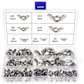 Miniatyrbilde 2 av 5: Vingemuttere, 100 stk Rustfritt Stål Metrisk Gjenge M3 M4 M5 M6 M8 M10 M12...