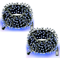 Miniatyrbilde 1 av 5: Ljusa 66FT 200 LED Julelys, Julelysslynger Koble Til Blå Blue 400 LED