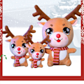 Miniatyrbillede 10 af 10: Julemandsdumme Elg Mormor Plysjlegetøj SCARF SNOWMAN-SCARF Scarf Snowman Scarf Snowman