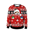 Miniatyrbilde 1 av 2: TIS THESEASON u200bu200bHund Julegenser Stygg Julegenser Genser Herre 10D Genser Topper Hettegenser valp puppy 4XL
