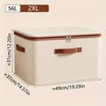 Vikbar förvaringslåda under sängen med lock - tygorganisatör för kläder och sängkläder 【Beige】 2XL